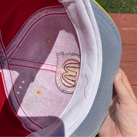 Vintage McDonald’s Racing Team Hat Snap Back Trucker 90s 94 Bill Elliott Red - Picture 8 of 11